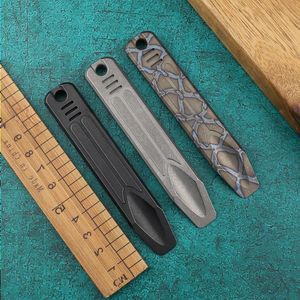 Titanium Alloy Browbar portable Multifonctionnel Tool EDC Tool extérieur autodéfense Cool Stick Auto-défense Outil Tactical Tea Knife Pouob