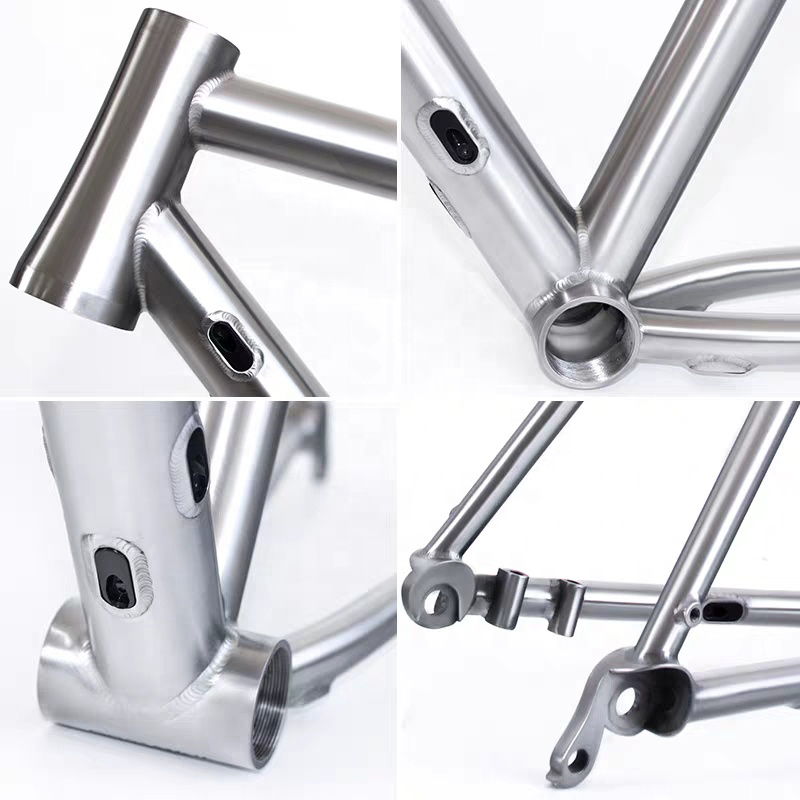 Titanium Bike Frame Bicycle Thru Axle 700C, 142*12mm Bicycle Accessories Bike Parts Customized Available