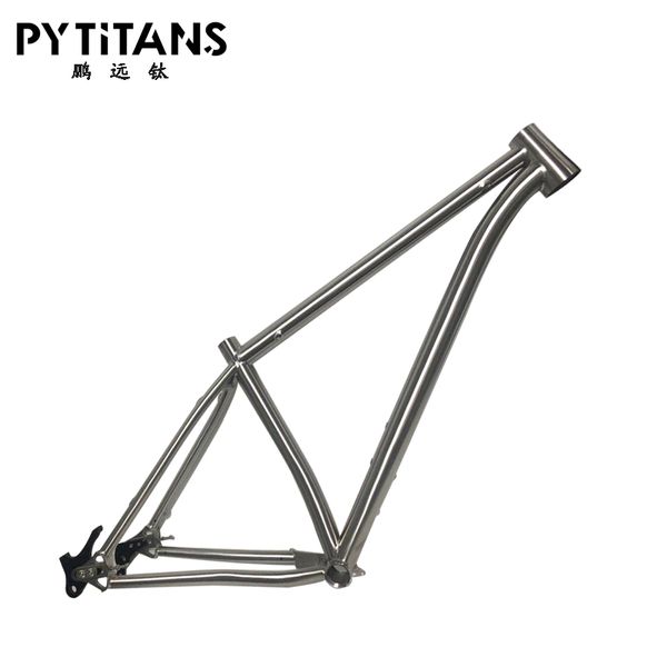 Cuadro de bicicleta de titanio, cuadro de bicicleta de montaña, aleación ti, grado gr9, con tija de sillín, vástago 31,6 y abrazadera de manillar para bicicleta