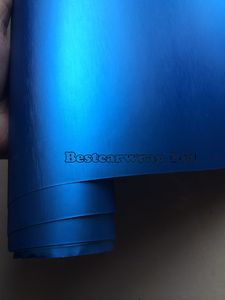 Titanium blauw brusehd chroom metallicl vinyl carwikke vinyl met luchtafgave filmboot / voertuig wraps covers foliemaat 1.52x20m / roll