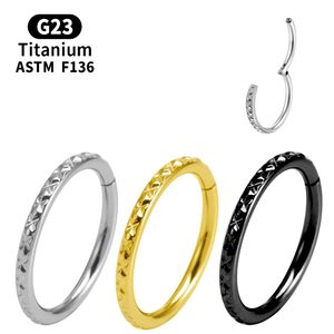 Titanium Kraakbeen Helix Zirkoon Piercing G23 Tragus Neus Ring Hoop Scharnier Segment Oorbellen Clicker Vrouwen Lichaam Sieraden Accessoires