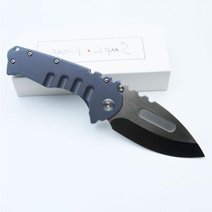 Titanium D2 Smke MDF Zakhandvat Mes Custom Satijn Geanodiseerde Messen Opvouwbare Tactische Survival Camping Blade Mhjef