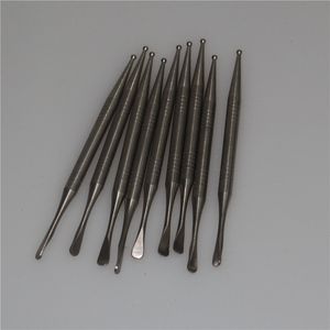 Outil à main pour fumer du Dabber en titane, avec petite cuillère à boule de 4.3 pouces GR2, outils d'atomiseur de cire d'huile de titane Ti Nail