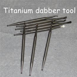 Titanium Dabber GR2 TI Nail Dabbing Tool Korte Titanium DAB voor glazen bongen glazen pijp Wax Dry Herbal Vaporizer Pen Ti Dabber
