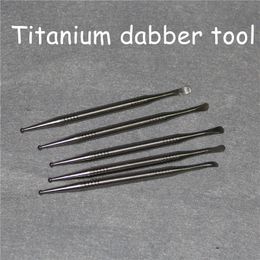 Titanium Dabber Gereedschap GR2 TI Nail Dabbing Tool Korte Titanium DAB voor glazen bongen glazen pijp wax droge kruiden vaporizer pen TI DABBER