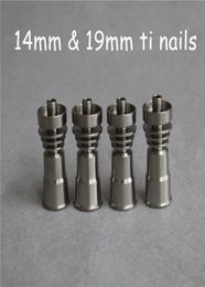 Titanium Doleless Nail GR2 14 mm 19 mm outils de joint mâle femelle mâle Cape de glucides Dabber Grade 2 Ti Nails7585040