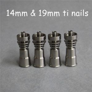 Titanium Domeless Nail GR2 14 mm 19mm Joint Tools Male vrouwelijke koolhydraten Dabber Grade 2 Ti Nails2427887