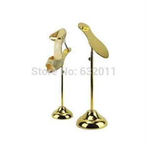 Titanium Gold Shoe Display Stand Metalen Shoe Riser Stand Shoe Stand Sandal Riser Sandal Display224W