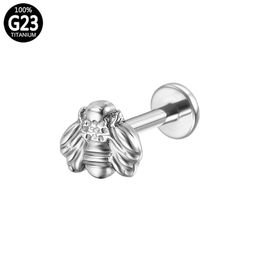 Titanium helix clicker lip piercing industrieel kraakbeen spiraal scharnier tragus sexy segment septum oorbellen body sieraden labret