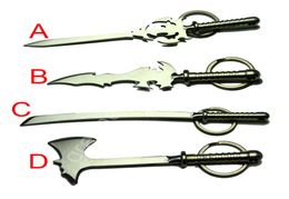 Titanio clavo espada hacha forma de cuchillo titanio Dabber cera tallado herramienta colgante cadena Ring1639806