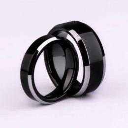 Titanium ringband Simple Smooth Black/3Colors for Men Wedding Rings for Women