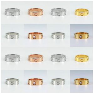 titanium ring stalen roségouden diamant mode drie gepersonaliseerde no diamant one staart vrouwelijke ring