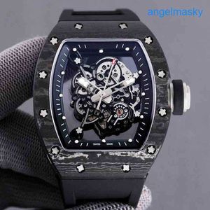 Titanium RM Wrist Watch RM055 Ruban automatique en fibre de carbone noir