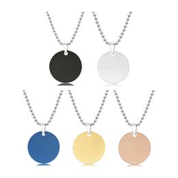 Collier rond en titane, cadeau de vacances, en acier inoxydable, mode polyvalente