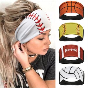 Titanium Sport Accessories 12pcs baseball Softball Headband Breathable Elastic Ball Print Head Wrap Hair Band Bandana Workout Adjustable Sweat Proof for Girls