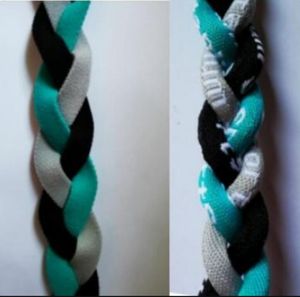 Titanium Sport Accessories 40ps new teal black gray triple twist single rope necklace baseball tornado bracelet weaves necklaces for kids youth and athletics gift