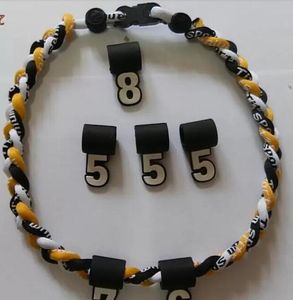 Accessoires de sport en titane pour enfants numéros de silicone de sport clients pendentifs de charme de mode avec pendentif en silicone collier de softball