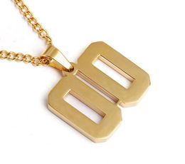 Accessoires de sport en titane poli numéro d'acier plan d'or barré K batte de baseball croix avec balle sur le dessus collier maman pendentif avec