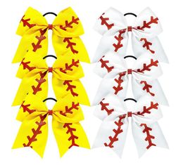 Titanium Sport Accessoires Softball Haar Bogen 6.7 Inch Groot Cheer Paardenstaart Houder Cheerleading Elastische Haar Ties Bands voor Tiener Girl Competition Sport