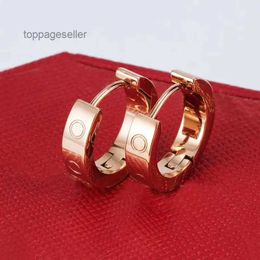 Titanium staal 18K rose goud designer oorbel stud voor vrouwen prachtige eenvoudige mode dames oorbellen sieraden geschenken januari luxe oorbellen