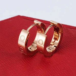 Titanium staal 18K rose goud designer oorbel stud voor vrouwen prachtige eenvoudige mode dames oorbellen sieraden geschenken januari luxe oorbellen