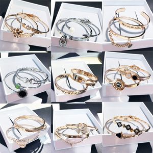 Titanium stalen armband open manchet rose goud zilver zwarte armbanden mix stijlen luxe trend koreaanse groothandel hoge kwaliteit sieraden gratis DHL