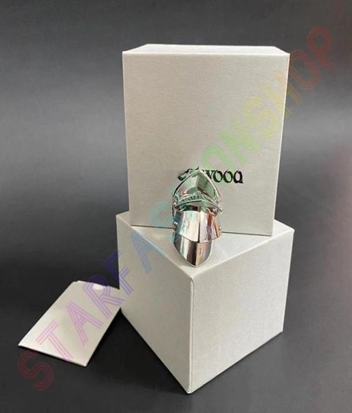 Titanium Steel Black Silver Couple Ring Unisexe Personnalité VV Gift Gift Punk Anneaux avec Box2029690