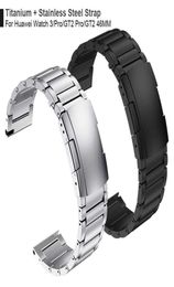 Titanium stalen gesp voor Huawei Watch 3 Band Gt 2 Pro Gt2 horlogeband voor Honor Magicwatch2 46 mm Gs Pro armband polsbandje H6460667