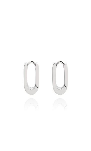 Ear Cuff de acero de titanio no se desvanece estilo minimalista aretes de anillo ovalado plano audaz personalidad masculina y femenina street2944413