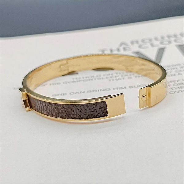 Bracelet en titane et acier pour femmes, or rose, lettre V, en cuir, cadeau d'anniversaire de mariage, bijoux 283F