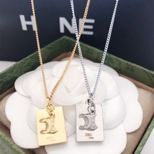 Titanium stalen brief hanger ketting goud zilver brief ketting mode-sieraden voor cadeaufeest
