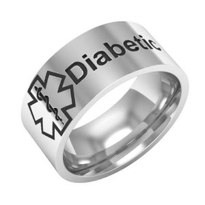 Titanium stalen letters ring voor heren mode punk vinger vrouwen mannen sieraden 1 stuk 8mm