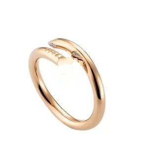Titanium stalen ring designer sieraden dames en mannen mode klassieke zirkoon luxe valentijnsdag geschenken