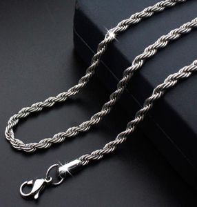 Titanium stalen touw Ed kettingen ketting roestvrijstalen sieraden accessoires voor mannen dames3414898