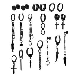 Kit de aretes simples de acero de titanio Piercing para el cuerpo Clips para los oídos Puños Pendiente para hombres y mujeres