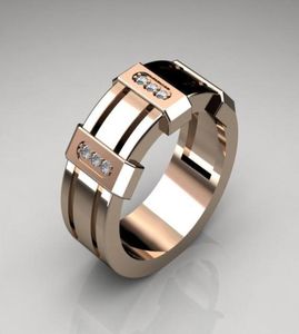 Titanium Steel Wedding Brand Designer Lovers Ring For Women Luxury Luxury Zirconie Anneaux de fiançailles Men Bijoux Cadeaux Fashion Accessoires5851747
