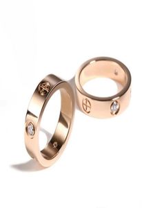 Titanium Steel Wedding Lovers Ring For Women Luxury Zirconia Engagement Rings Men Bijoux Cadeaux Fashion Accessoires1848044