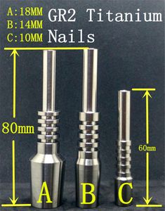 Nail de remplacement Fumeur Titanium Tip Premium 10mm 14mm 18mm Invert Navigé 2 G2 TI TIPS Nails pour Kit Silicone NC Concentré de paille Concentré DAB