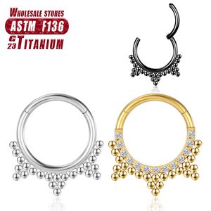 Titanium Vrouw Helix Oorbel Scharnierende Segment Clicker Neusring Hoepel Labret Oor Tragus Kraakbeen Sexy Piercing Sieraden Charmant