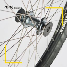 Tito Titanium AlloyPOSE pour le vélo de montagne / roues de vélo de routes Pays à vélo Elbow ou Straight personnalisable Longueur 28 / 32/36/44