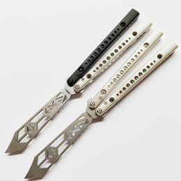 TITUS rep replicant balisong Butterfly Training Trainer Mes 7075 Aluminium Kanaalbus Jilt EDC Tool messen