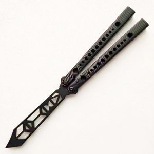 TITUS rep replicant balisong Butterfly Training Trainer Knife 7075 Aluminium Channel Bushing Jilt EDC Tool couteaux