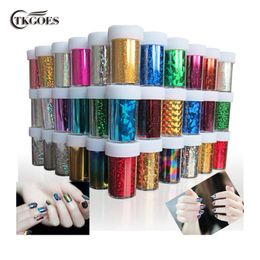 Tkgoes 12 stks / partij Designs Nail Art Transfer Foils Sticker, Gratis Adhesive Nail Polish Wrap, Nail Tips Decoraties Accessoires