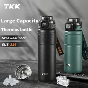 TKK SUS316 Bouteille thermos de grande capacité Vaccus Cup d'isolation froide Portise portable avec THE FLITTER FLASK THERMAL 240416