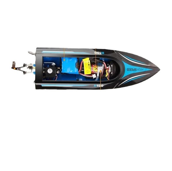 TKKJ 2,4G RC barco de pesca impermeable de alta velocidad Control remoto barco de cebo 25 km/h barco eléctrico de doble motor regalo para niños