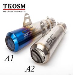 TKOSM 2017 NIEUWE ARSVAARDIGE MODIFICEERDE uitlaatmotorfiets Laser SC Echappement Moto voor Z800 Z750 ER6N GY6 CB400 NINJIA250 TMAX 500 DB KI7271097