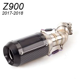 TKOSM sans lacet pour Kawasaki Z900 Ninja900 2017-2018 moto échappement échappement modifié moyen connecter lien tuyau silencieux