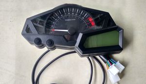 TKOSM Universal 6 Gear LCD Motorcycle Snelheidsmeter Odometer RPM Snelheidsmeter 0-199KM / H