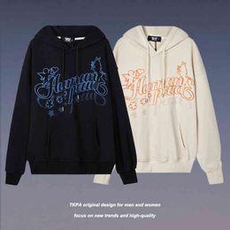 Tkpa American Hip Hop Print Hoodie Hommes et Femmes National Fashion Loose Bf Style Couple Casual Pullover