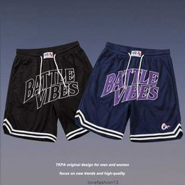 TKPA NIEUWE AMERIKAANSE BRIEF Borduurde basketbal shorts Heren en Dames Loose Street Hip Hop Sports Pants